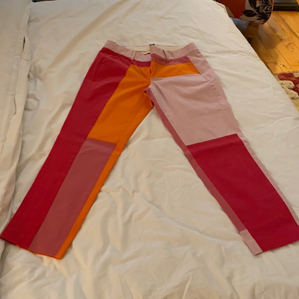 J crew multi color Capri pant